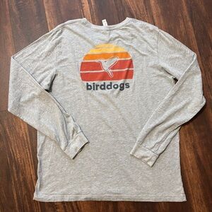 Birddogs Tee Size XL Men's Gray Long Sleeve Shirt
